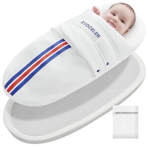 NEW Evoceler Baby Swaddle Sleep Sack- Supportive Mattress, Org. Cotton Blanket